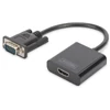 Kép 1/7 - DIGITUS VGA apa -> HDMI anya adapter audio kábellel