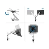 Kép 4/16 - DIGITUS gázrugós C-bilincses univerzális (VESA 75 / 100) 1-es ezüst monitor tartó konzol