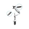 Kép 5/16 - DIGITUS gázrugós C-bilincses univerzális (VESA 75 / 100) 1-es ezüst monitor tartó konzol