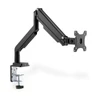 Kép 1/14 - DIGITUS gázrugós C-bilincses univerzális (VESA 75 / 100) 1-es fekete monitor tartó konzol