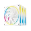 DeepCool Cooler 12cm - FL12 SE WH (3in1) (28.67dB; max.86,20 m3/h; 3x12cm, 3pin; hydro bearing, ház hűtésre, RGB, PWM)