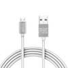 Kép 3/8 - Delight LED fénnyel microUSB 1m fehér adatkábel