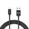 Kép 3/8 - Delight LED fénnyel microUSB 1m fekete adatkábel
