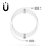 Kép 1/9 - Delight kábel - USB Type-C mágneses adat és töltőkábel, 2A, 1,2m, fehér