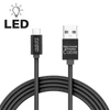 Kép 5/12 - Delight LED fénnyel USB Type-C 1m fekete adatkábel