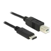 Kép 2/2 - Delock 1m USB Type-C 2.0 apa - USB 2.0 B típusú apa fekete kábel