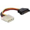 Kép 1/3 - Delock 60115 15 tűs SATA (apa) – 4 tűs Molex (anya) 12 cm-es hálózati adapter