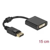 Kép 1/4 - Delock 61008 DisplayPort 1.1 apa - DVI anya passzív fekete adapter