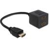 Kép 1/2 - Delock 65226 High Speed HDMI Ethernettel 1x apa > 2x anya HDMI elosztó adapter