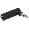Kép 1/3 - Delock 65364 3 pólusú Jack 3,5mm apa - anya hajlított hosszabbító adapter