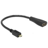 Kép 1/3 - Delock 65391 High Speed HDMI micro D apa > A anya HDMI kábel adapter Ethernettel