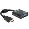 Kép 1/5 - Delock 65512 HDMI apa > VGA anya fekete adapter