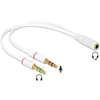 Kép 1/2 - Delock 65585 1x 3.5 mm 4 tűs sztereo jack anya > 2x 3.5 mm 3tűs sztereo jack apa (iPhone) headset adapter