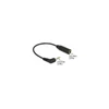 Kép 1/3 - DeLock Audio Cable Stereo jack 2,5mm 3 pin male angled > Stereo jack 3,5mm 3 pin female