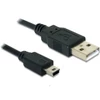 Kép 1/3 - Delock 82396 0,7 méter USB 2.0-A > USB mini-B 5 pin apa/apa kábel