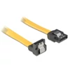 Kép 1/3 - Delock 82474 SATA sárga lefele / egyenes csatl. (fémlappal) 30 cm összekötő kábel