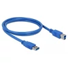 Kép 1/4 - Delock 82580 USB 3.0-A > USB-B apa/apa 1m kék kábel