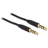 Kép 2/3 - Delock 83436 3.5 mm 4 pin plug > plug 2 m sztereó kábel