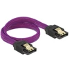 Kép 1/2 - Delock 83690 6 Gb/s 30 cm egyenes/ egyenes (fémlappal) metál lila prémium SATA összekötő kábel