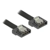 Kép 1/2 - Delock 83840 SATA Flexi 6 Gb/s (fémlappal) 30 cm fekete metál összekötő kábel