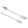 Kép 1/2 - Delock 83904 USB-A 2.0 apa > USB 2.0 Mini-B apa 0,5m áttetsző kábel