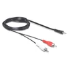 Kép 1/2 - Delock 84212 DC jack 3.5 mm apa > 2 x RCA apa 5 m audio kábel