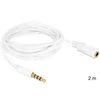 Kép 1/3 - Delock 84482 sztereó Jack 3.5 mm apa / anya iPhone 4 pin 2 m audio kábel