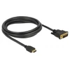 Kép 2/7 - Delock 85654 HDMI - DVI 24+1 kétirányú 2m kábel