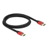Kép 1/6 - Delock 85773 1m Ultra nagy sebességű HDMI 48Gbps 8K 60Hz piros kábel