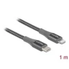 Kép 2/6 - Delock 86631 1m USB-C - Lightning iPhone/iPad/iPod kompatibilis szürke MFi adat- és töltőkábel