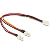 Kép 1/3 - Delock 89343 Molex 3 pin anya > 2 x Molex 3 pin apa (ventillátor) 22 cm kábel