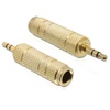 Kép 2/3 - Delock 65360 sztereo jack 3,5mm apa > 6,35mm anya 3 pin fém adapter