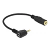 Kép 2/3 - DeLock Audio Cable Stereo jack 2,5mm 3 pin male angled > Stereo jack 3,5mm 4 pin female