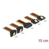 Kép 1/4 - DeLock 4 x SATA HDD > SATA 15 pin Power Plug 15cm