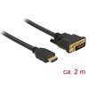 Kép 3/7 - Delock 85654 HDMI - DVI 24+1 kétirányú 2m kábel