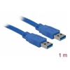 Kép 1/3 - DeLock USB3.0-A (apa/apa) kábel 1m Blue