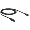Kép 4/5 - Delock 1m USB Type-C 2.0 apa - USB 2.0 micro-B típusú apa fekete kábel