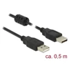 Kép 1/4 - DeLock USB 2.0 Type-A male > USB 2.0 Type-A male 0,5m cable Black