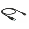 Kép 2/3 - DeLock Cable USB 3.0 Type-A male > USB 3.0 Type Micro-B male 0,5m Black