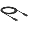Kép 2/4 - DeLock Extension cable SuperSpeed USB (USB 3.1 Gen 1) USB Type-C male > female 3 A 2m Black