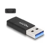 Kép 3/6 - Delock 60001 USB-A 3.2 Gen2 apa - USB-C anya fekete adapter
