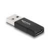 Kép 4/6 - Delock 60001 USB-A 3.2 Gen2 apa - USB-C anya fekete adapter