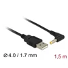 Kép 1/5 - DeLock Power Cable USB > DC 4.0 x1.7 mm male 90° 1.5m