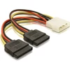 Kép 1/3 - Delock 2 db SATA HDD – 4 tűs apa (Molex) hálózati kábel