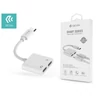Kép 1/7 - Devia ST354137 Type-C -2x Type-C fehér audio adapter