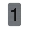 Információs tábla, öntapadó, 2,5x4,4 cm, alumíniumhatású, EXACOMPTA, 1-es