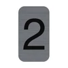 Információs tábla, öntapadó, 2,5x4,4 cm, alumíniumhatású, EXACOMPTA, 2-es