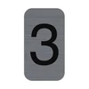 Információs tábla, öntapadó, 2,5x4,4 cm, alumíniumhatású, EXACOMPTA, 3-as