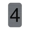 Információs tábla, öntapadó, 2,5x4,4 cm, alumíniumhatású, EXACOMPTA, 4-es