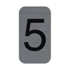 Információs tábla, öntapadó, 2,5x4,4 cm, alumíniumhatású, EXACOMPTA, 5-ös